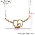 44592  wholesale xuping fashion heart necklace 18K gold color Heart-shaped  elegant necklace